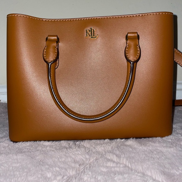 Lauren Ralph Lauren Marcy Leather Small Tote Bag - Picture 1 of 3